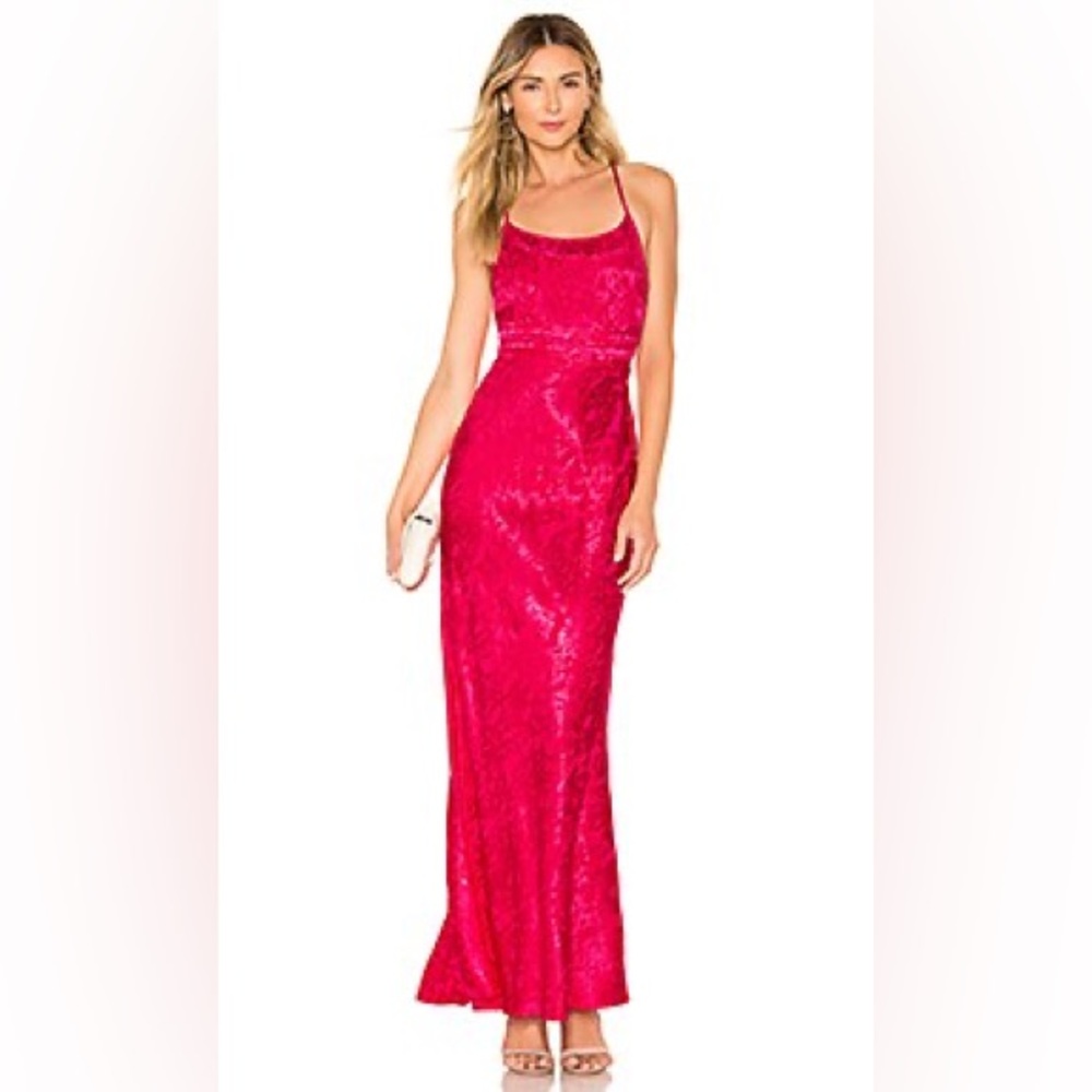 Privacy Please Mia Maxi Dress Magenta Pink Gown silk